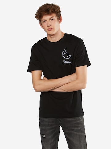 T-Shirt 'Paris' Mister Tee en noir : devant