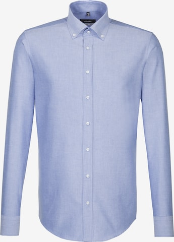 Coupe slim Chemise business SEIDENSTICKER en bleu : devant