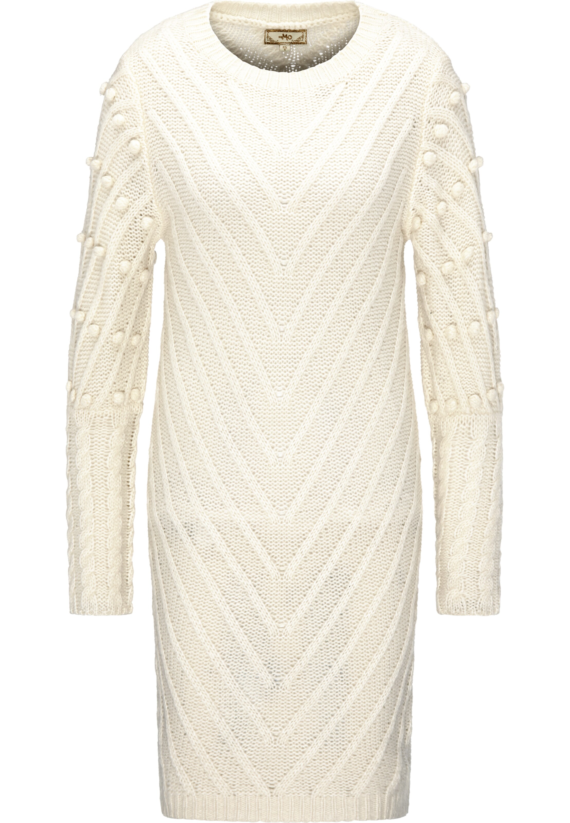 MYMO - Gebreide jurk in de kleur Wit