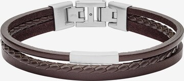 Bracelet FOSSIL en marron : devant