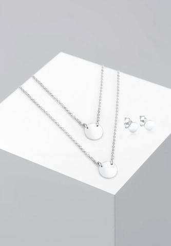 ELLI Jewelry Set 'Geo, Kreis, Layer' in Silver