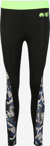 HIIT Skinny Sportbroek 'abstract geo' in Zwart: voorkant