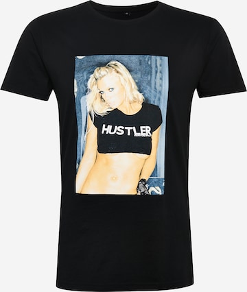 Mister Tee Shirt 'Hustler Girl' in Zwart: voorkant