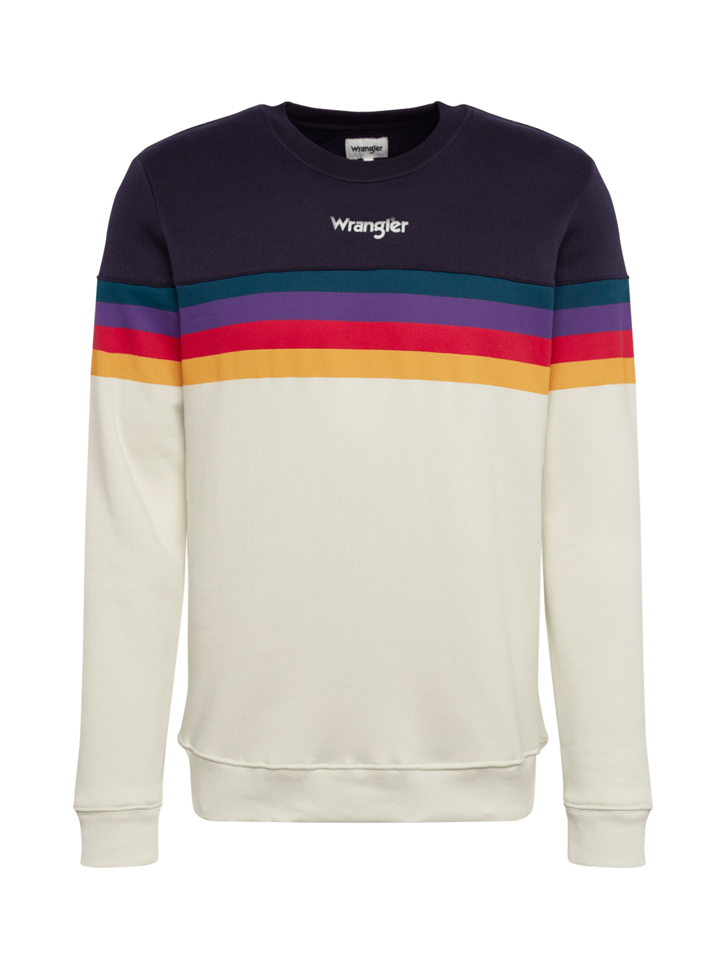 WRANGLER - Sweatshirt 'RAINBOW' in de kleur Beige