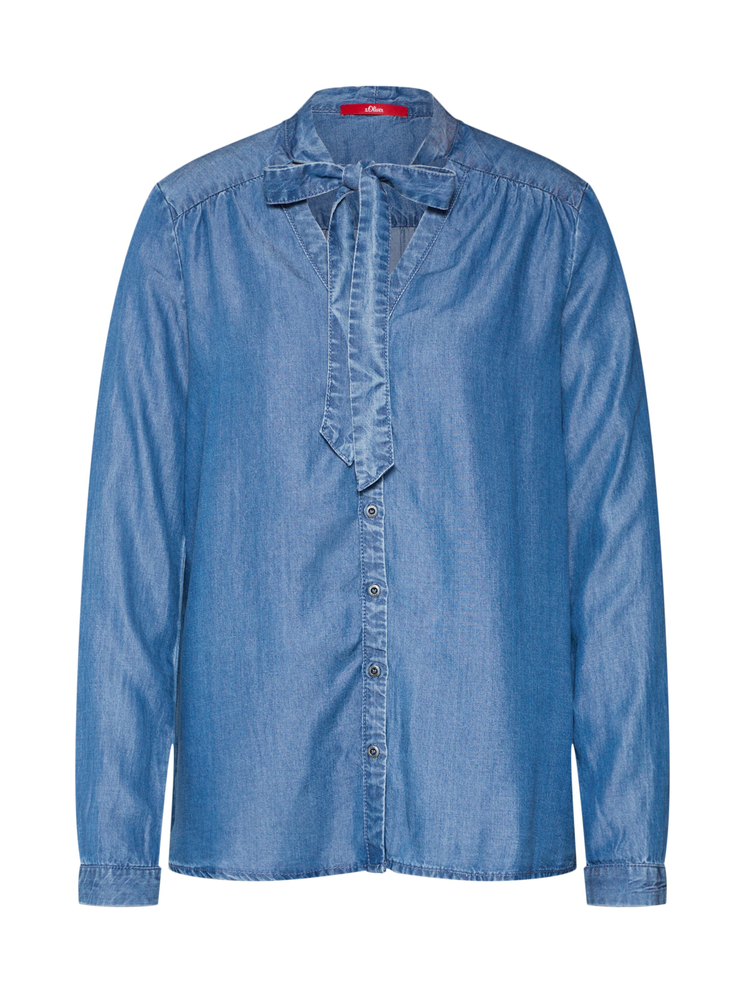 s.Oliver - Bluse in blue denim