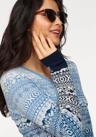 KangaROOS Jacquardpullover in Blau