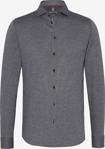 DESOTO Slim fit Button Up Shirt in Grey: front