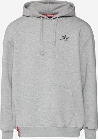 Sweat-shirt ALPHA INDUSTRIES en gris : devant