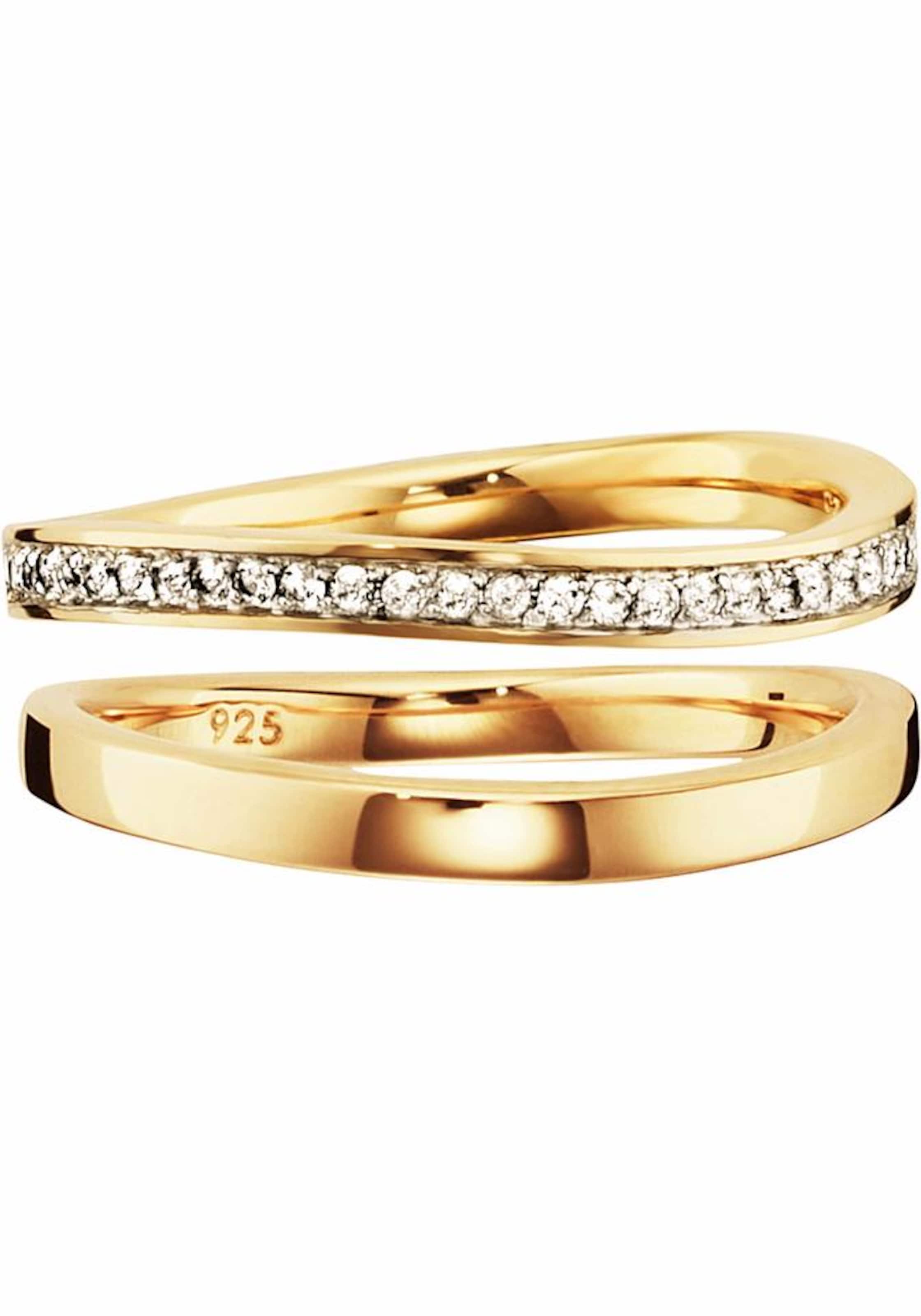 caï Ring-Set 'sensitive dancer' (Set, 2 tlg.) in Gold: Vorderseite