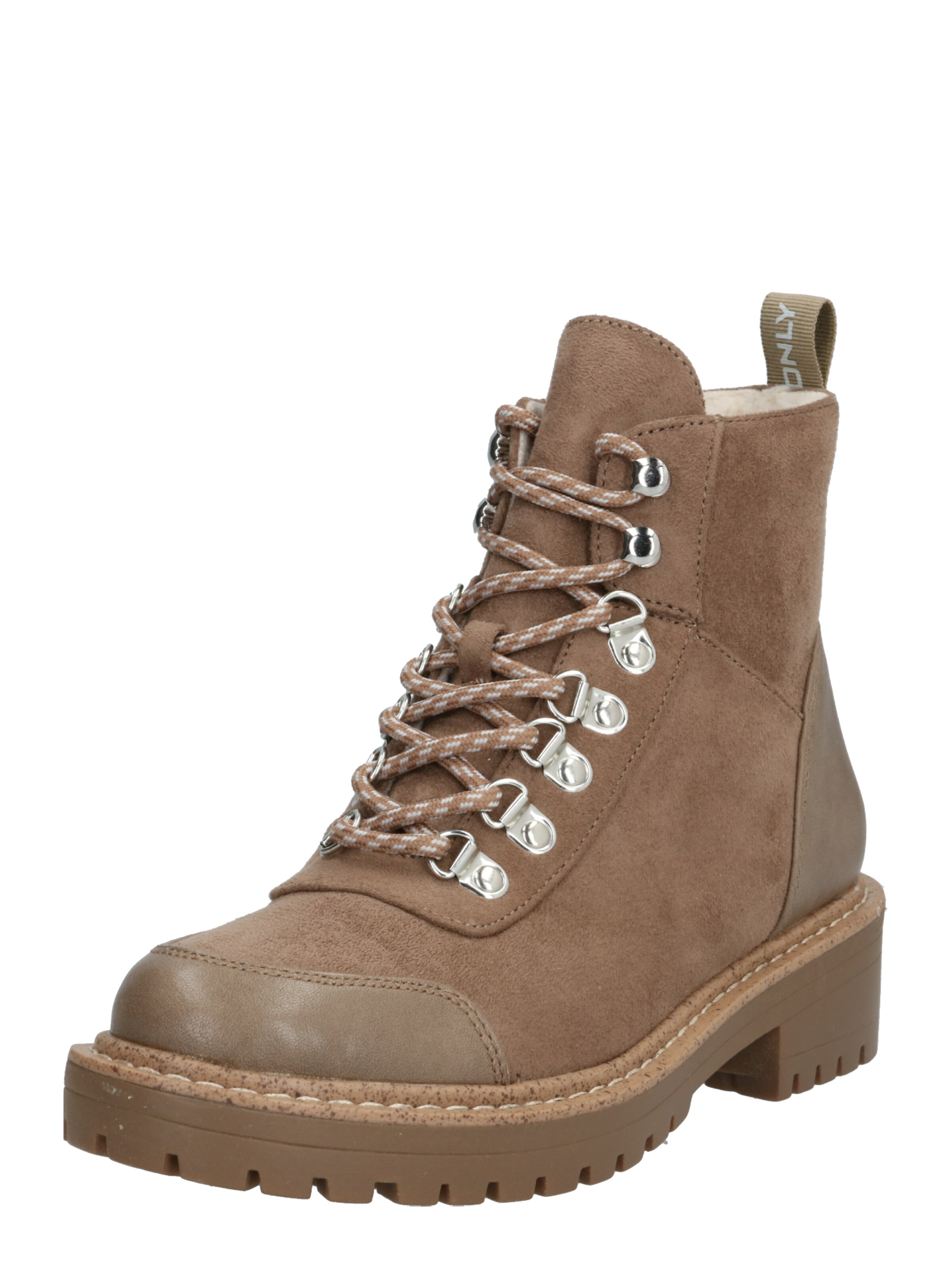 ONLY - Veterlaarsjes 'onlBOLD LACE UP PU WINTER BOOTIE' in de kleur Grijs
