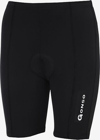 GONSO Skinny Biketights 'SMU' mit Sitzpolster in Schwarz: predná strana