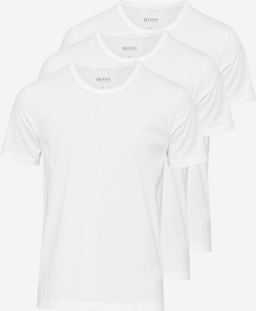 T-Shirt BOSS Black en blanc : devant