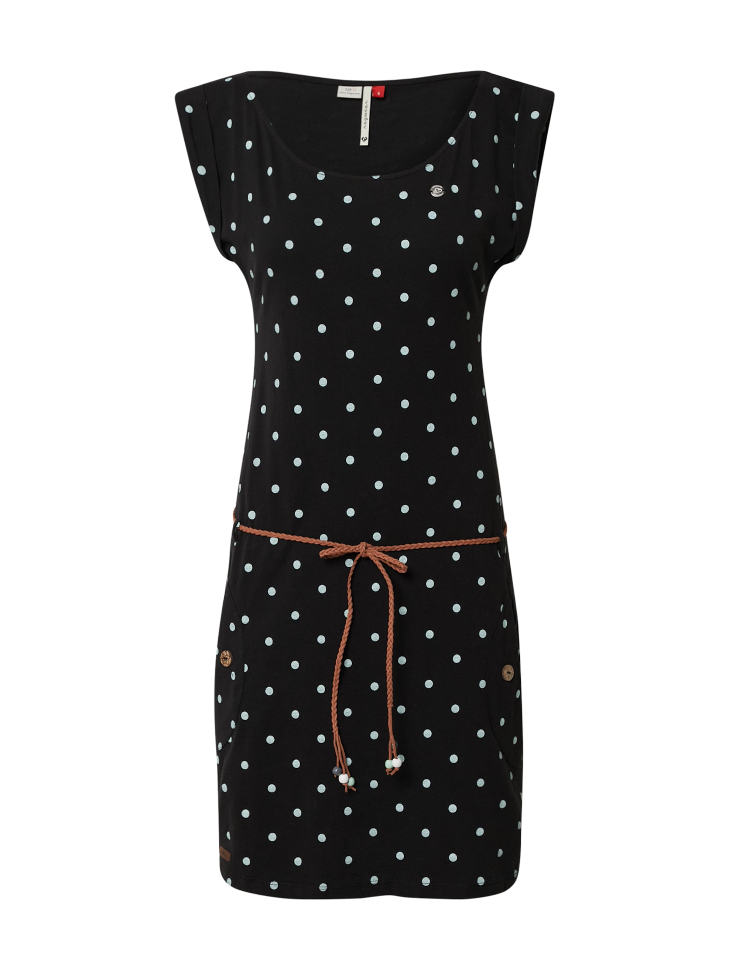 Ragwear Kleid 'TAG DOTS' in Schwarz: Vorderseite