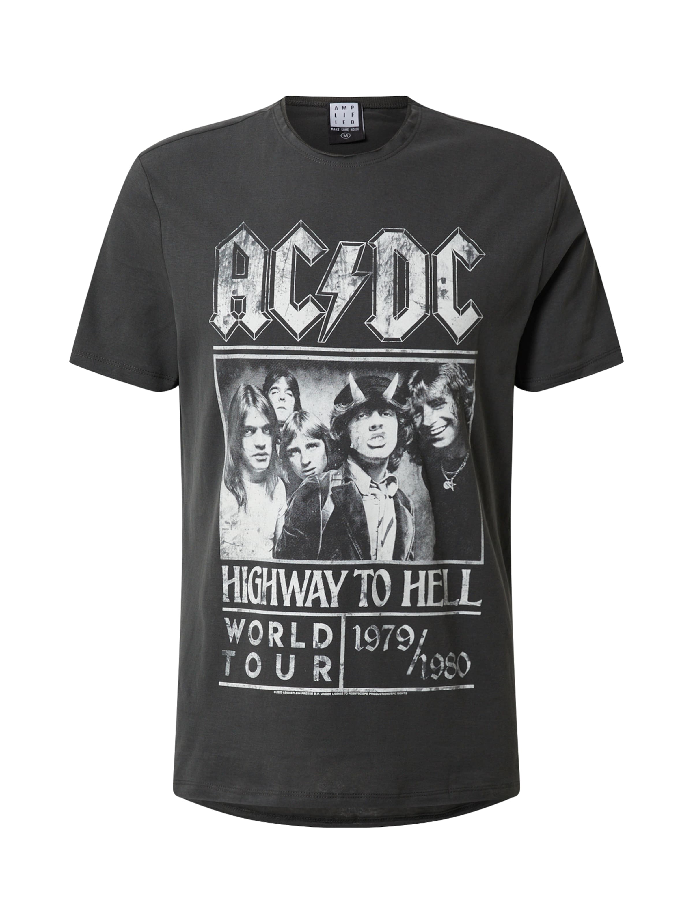 Coupe regular T-Shirt 'ACDC HIGHWAY TO HELL' AMPLIFIED en noir : devant