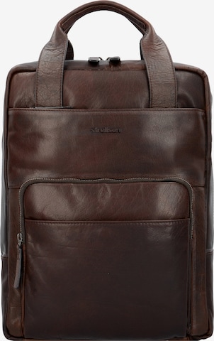 STRELLSON Backpack in Brown: front