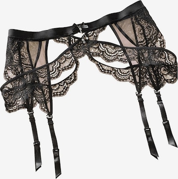 PETITE FLEUR GOLD Strumpfhalter in Schwarz: predná strana