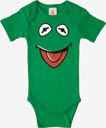 LOGOSHIRT Baby-Body "Kermit" in Grün: predná strana