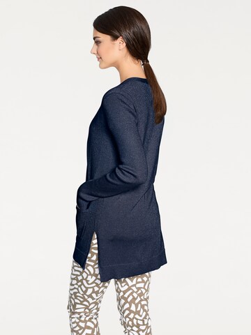 Cardigan heine en bleu : derrière