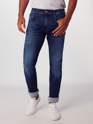 REPLAY Slimfit Jeans 'Anbass' in Blauw: voorkant