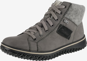 Rieker Lace-Up Ankle Boots in Grey: front