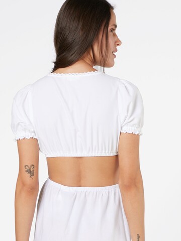 STOCKERPOINT - Blusa tradicional en blanco