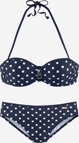 Bandeau Bikini LASCANA en bleu : devant