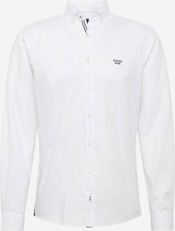 JOOP! Jeans Button Up Shirt 'Haven' in White: front