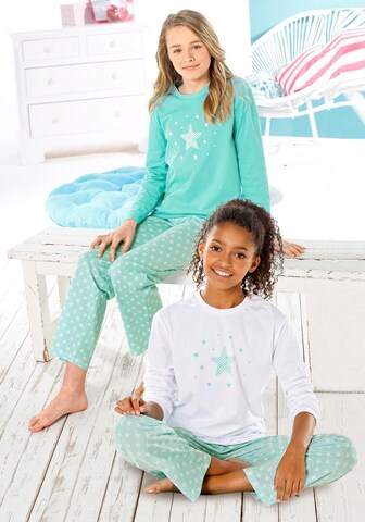 PETITE FLEUR - Pijama em verde: frente