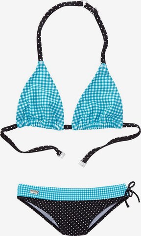 BUFFALO Triangle Bikini in Blue: front