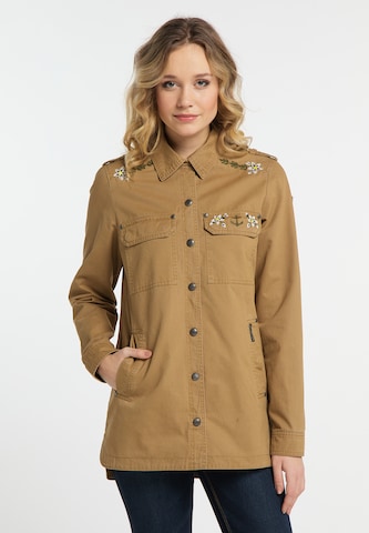 DREIMASTER Between-Season Jacket in Brown: front