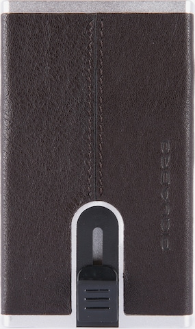 Piquadro Case 'Black Square' in Brown: front