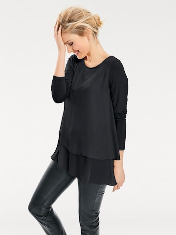 Camicia da donna di heine in nero: frontale
