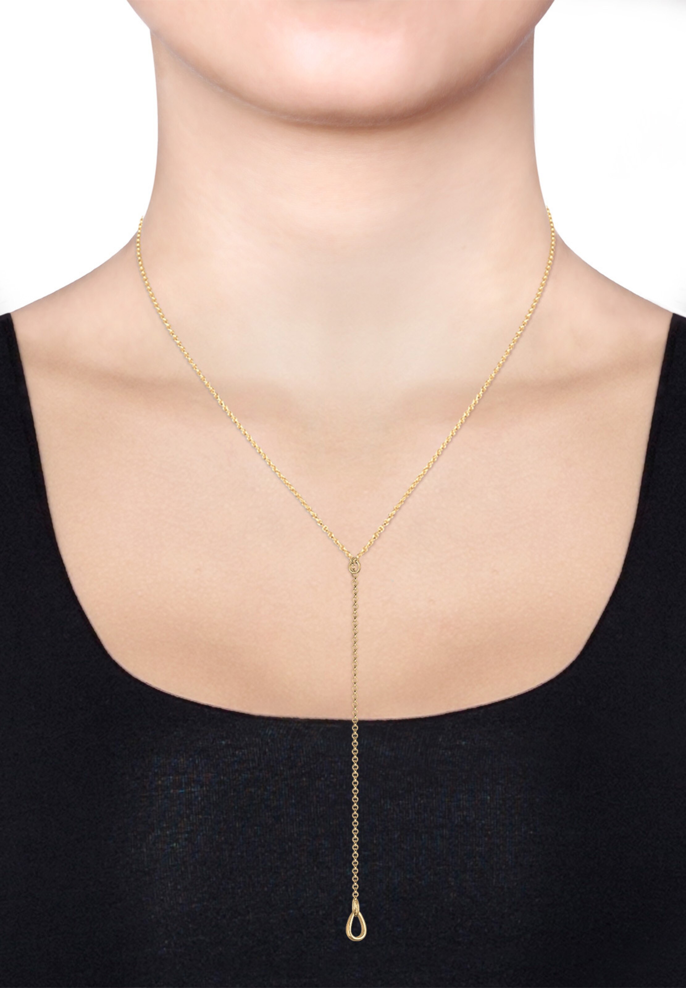 ELLI Ketting 'Tropfen' in Goud