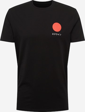 EDWIN Regular fit Тениска 'Japanese Sun TS' в черно: отпред