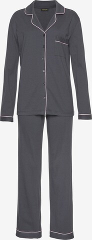 LASCANA Pajama in Grey: front