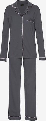 Pyjama LASCANA en gris : devant