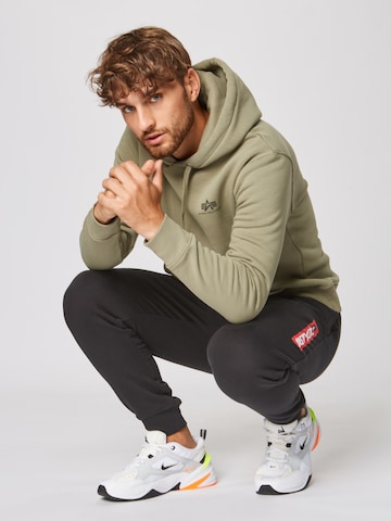 ALPHA INDUSTRIES Klasický střih Mikina – zelená