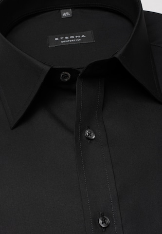 ETERNA Comfort fit Button Up Shirt in Black