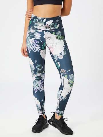 ENDURANCE Skinny Sportbroek 'Summer' in Blauw: voorkant