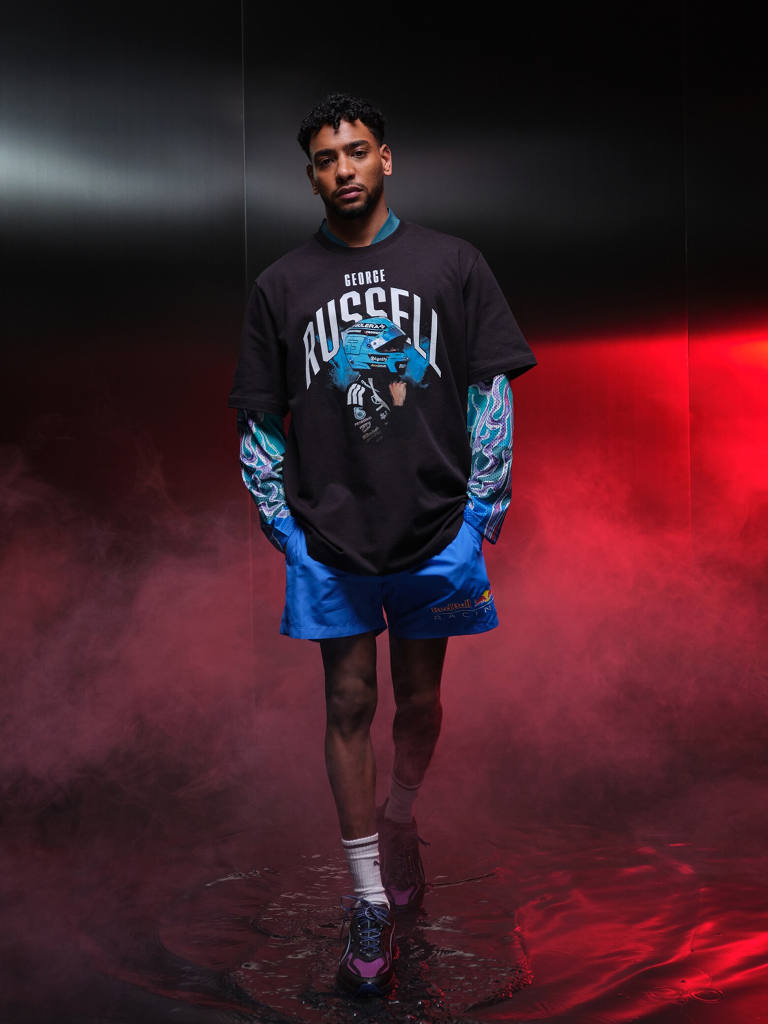 Simo - Layered Streetwear Racing Look
