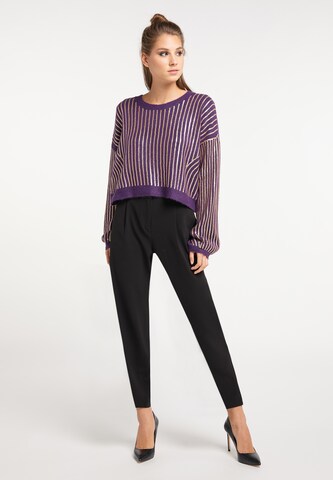 taddy Knit Cardigan 'At night' in Purple