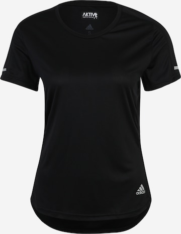 ADIDAS PERFORMANCE Funkcionalna majica 'Run It' | črna barva: sprednja stran
