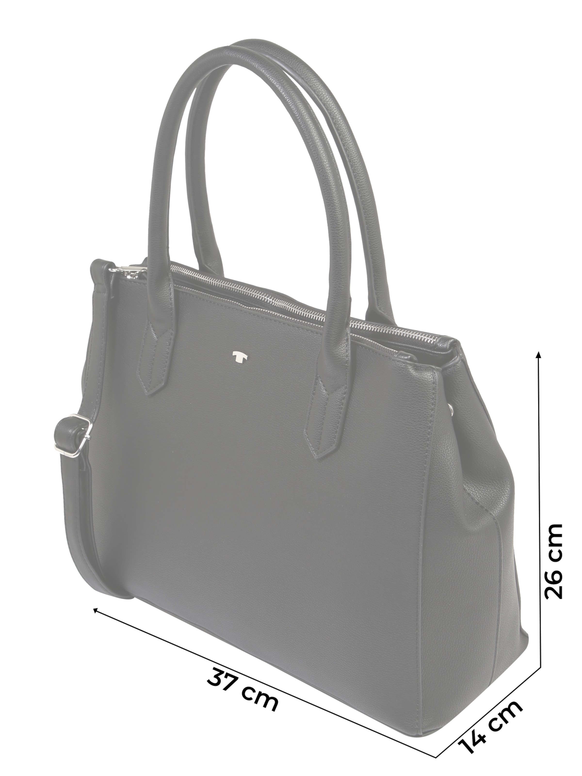 TOM TAILOR Shopper 'Roma' - Čierna