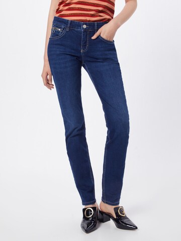 MAC Slimfit Jeans in Blauw: voorkant