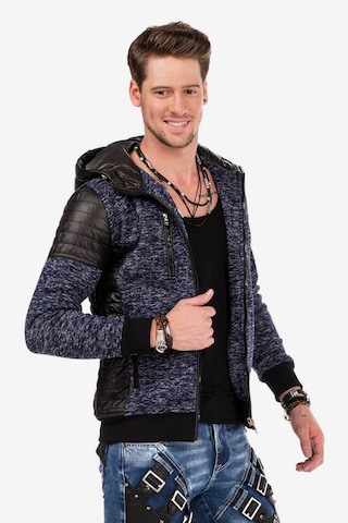 CIPO & BAXX Sweatvest in Blauw: voorkant