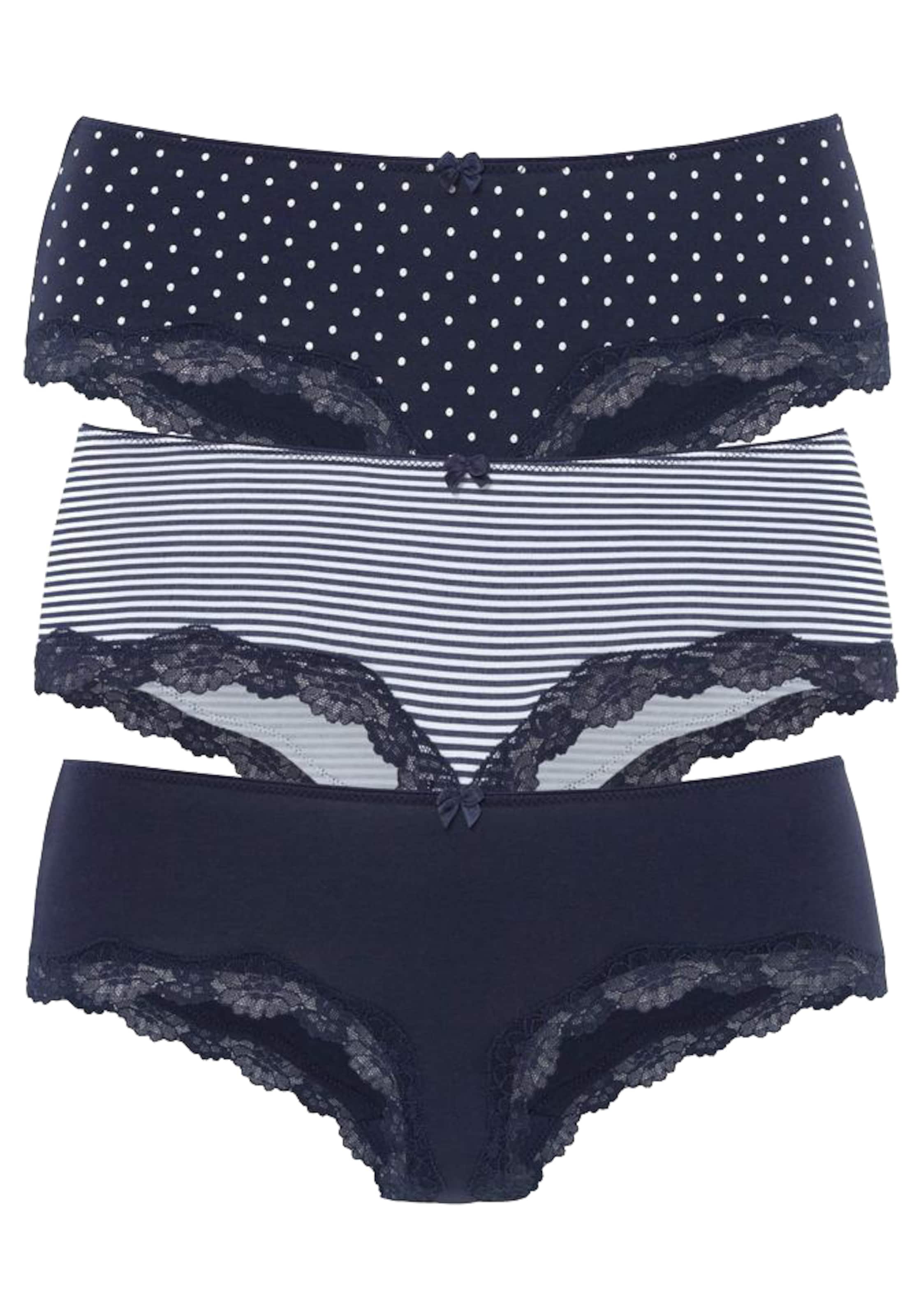 LASCANA Naiste bokserid öösinine / valge, Tootevaade