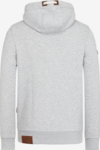 naketano Zip-Up Hoodie in Grey: back