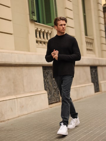 All Black Knit Sweater Look by DAN FOX APPAREL