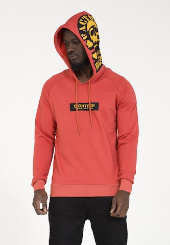 PLUS EIGHTEEN Sweatshirt in Red: front