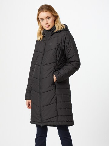 JACK WOLFSKIN Outdoormantel 'North York' in Schwarz: predná strana